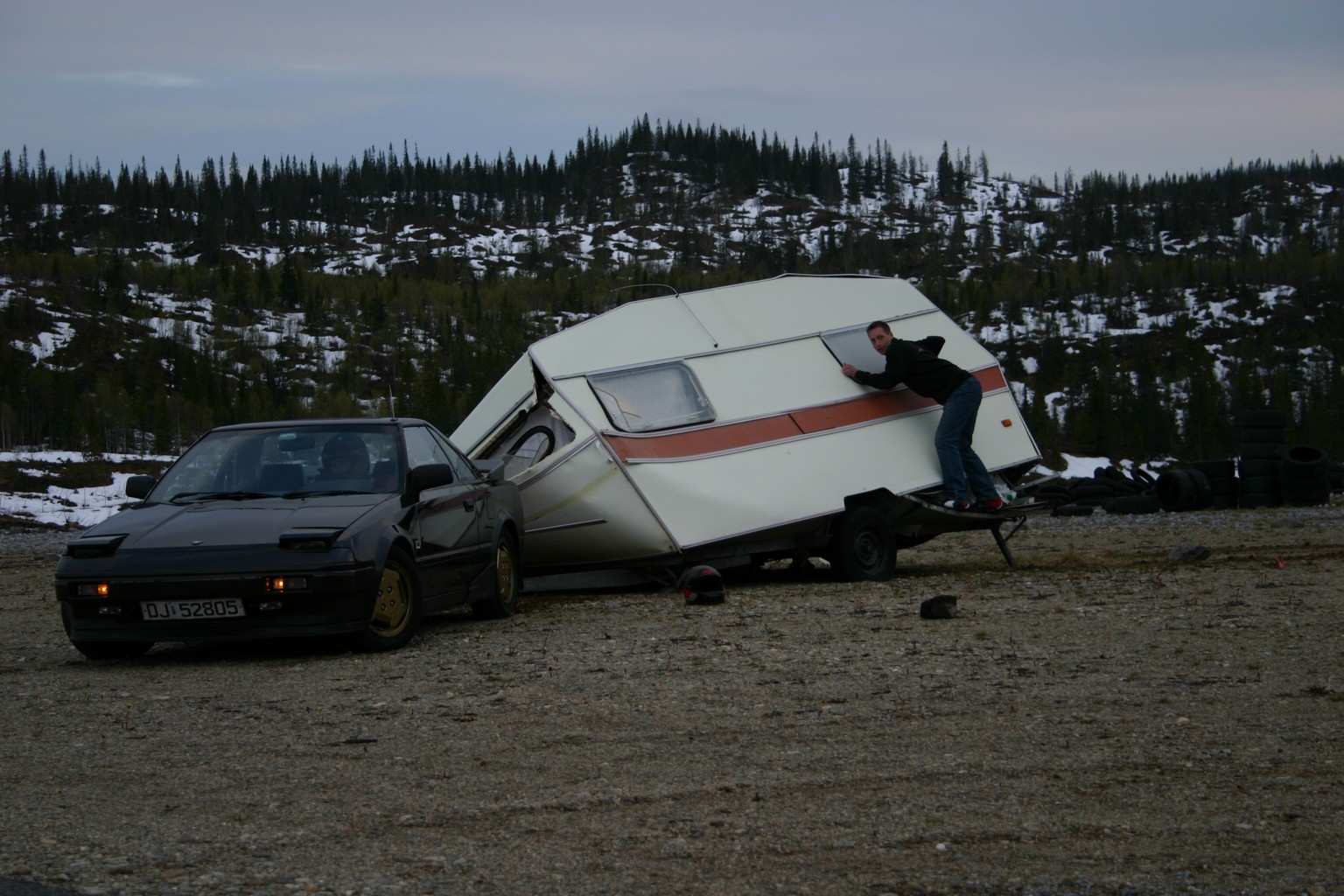 man må jo også prøve å drifte med campingvogn :P