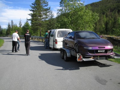 Her stoppet vi slik at morten fikk sove litt