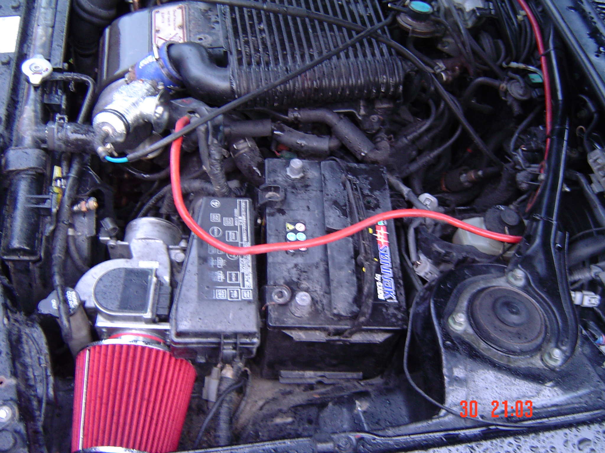 Alt sånn løselig montert i bilen for å se at det blir plass