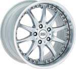8,5x18 fremme og 9x18 bak. Silver frosted. 3 delt.