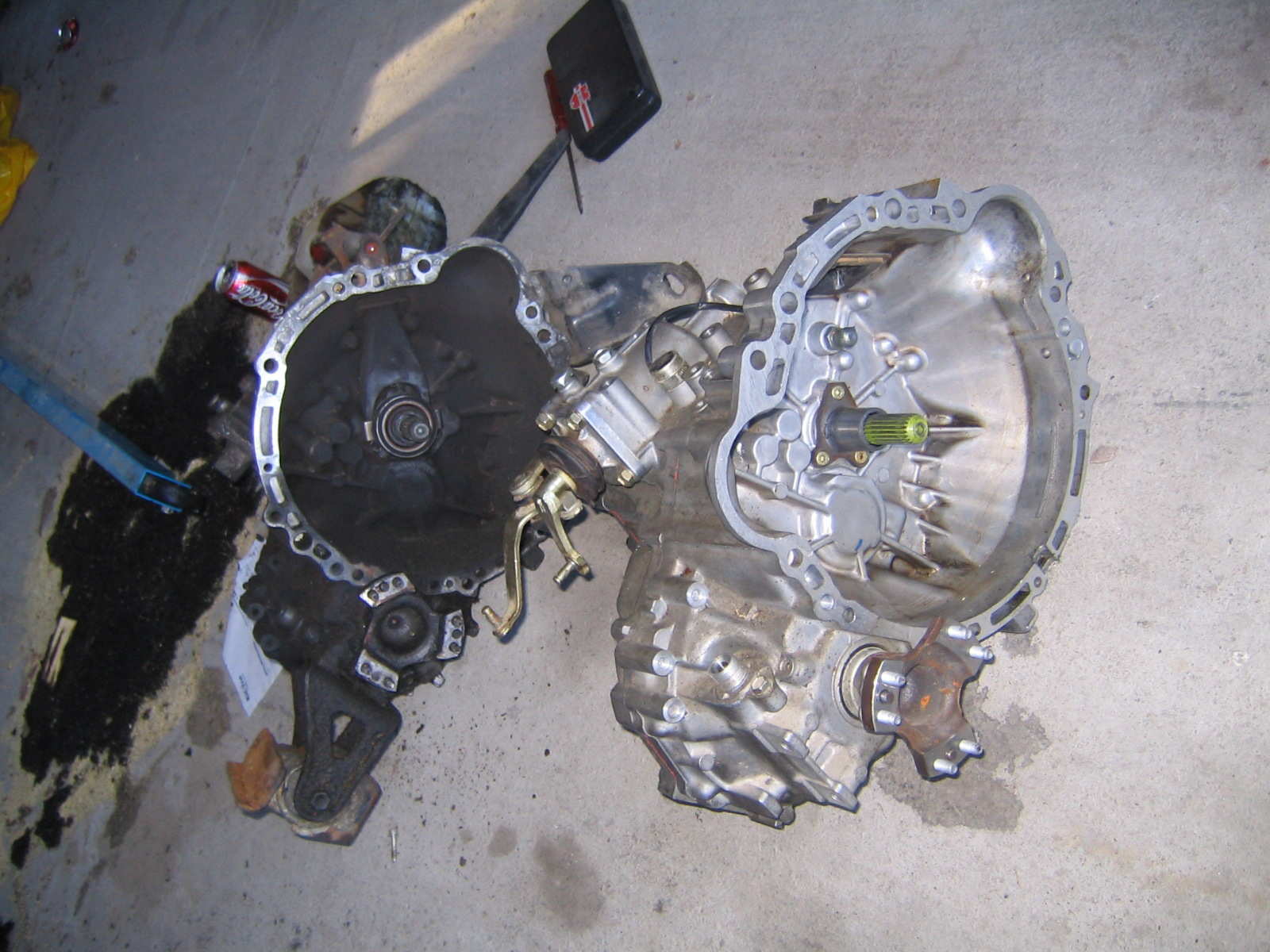 her en ny og gammel kasse