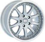 8x17 fremme og 9x17 bak. Silver frosted. 1 delt.