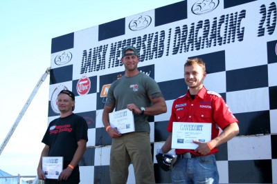 Kjempebra kjøring mot slutten av dagen gjorde seg betalt i en flott 3. plass  :D  Kun slått av en fullt drag-rigget hot rod og en mustang med rundt 800hk...Gratulerer!!