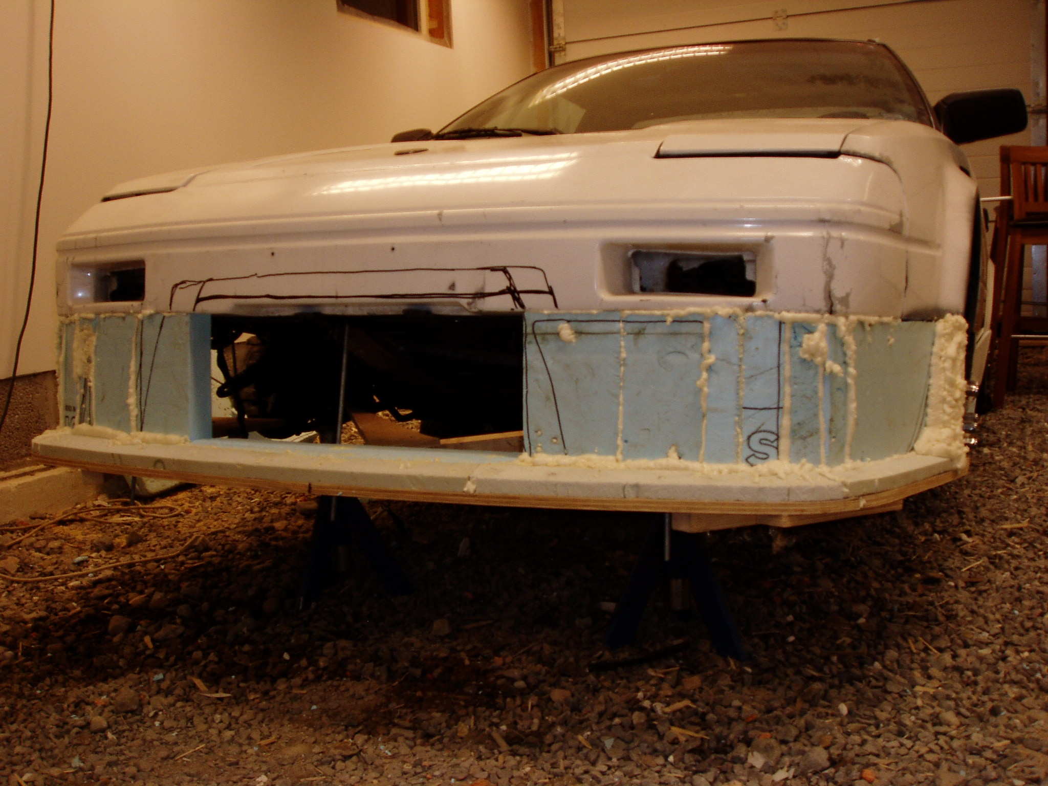 Skjermen ligger på linje med skjørtet...