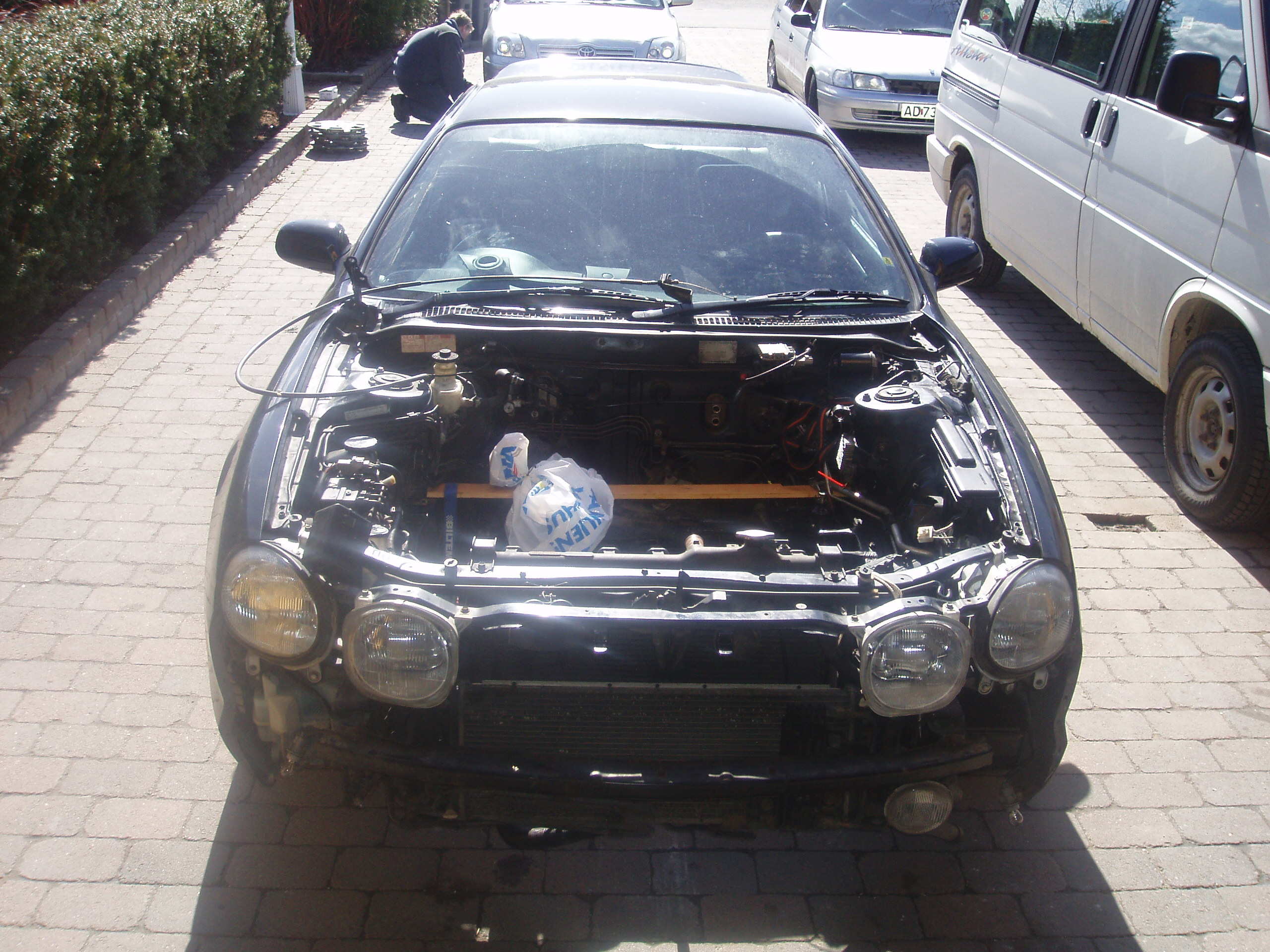 bilen uten motor og fanger!