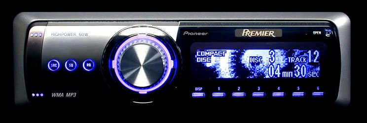 Pioneer DEH-P8MP Gen-Y designed Single CD player with new Organic EL display, MP3/WMA playback and Rotary Control