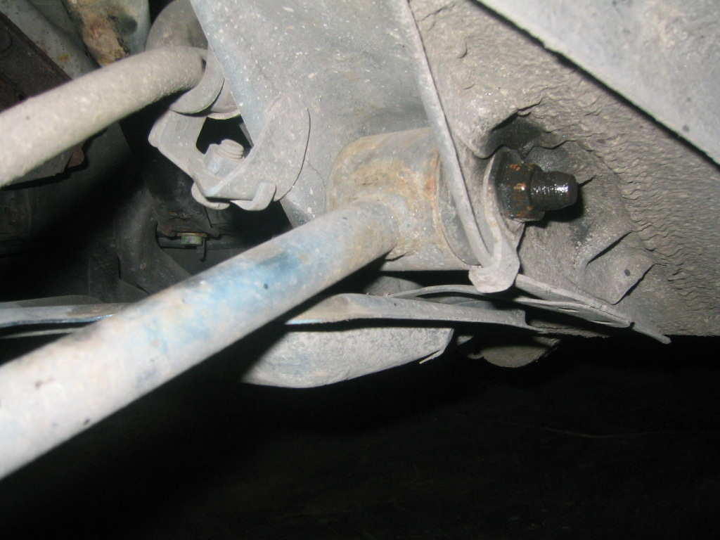 Bolt og mutter løsnes fra hver sin side