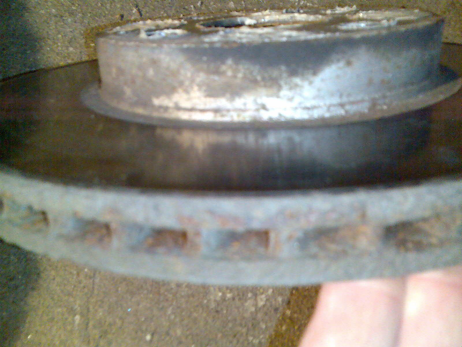 Gammle bremseskiver, det var kanskje på tide å bytte :D