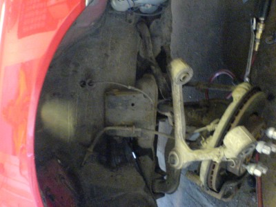 Under montering fram.