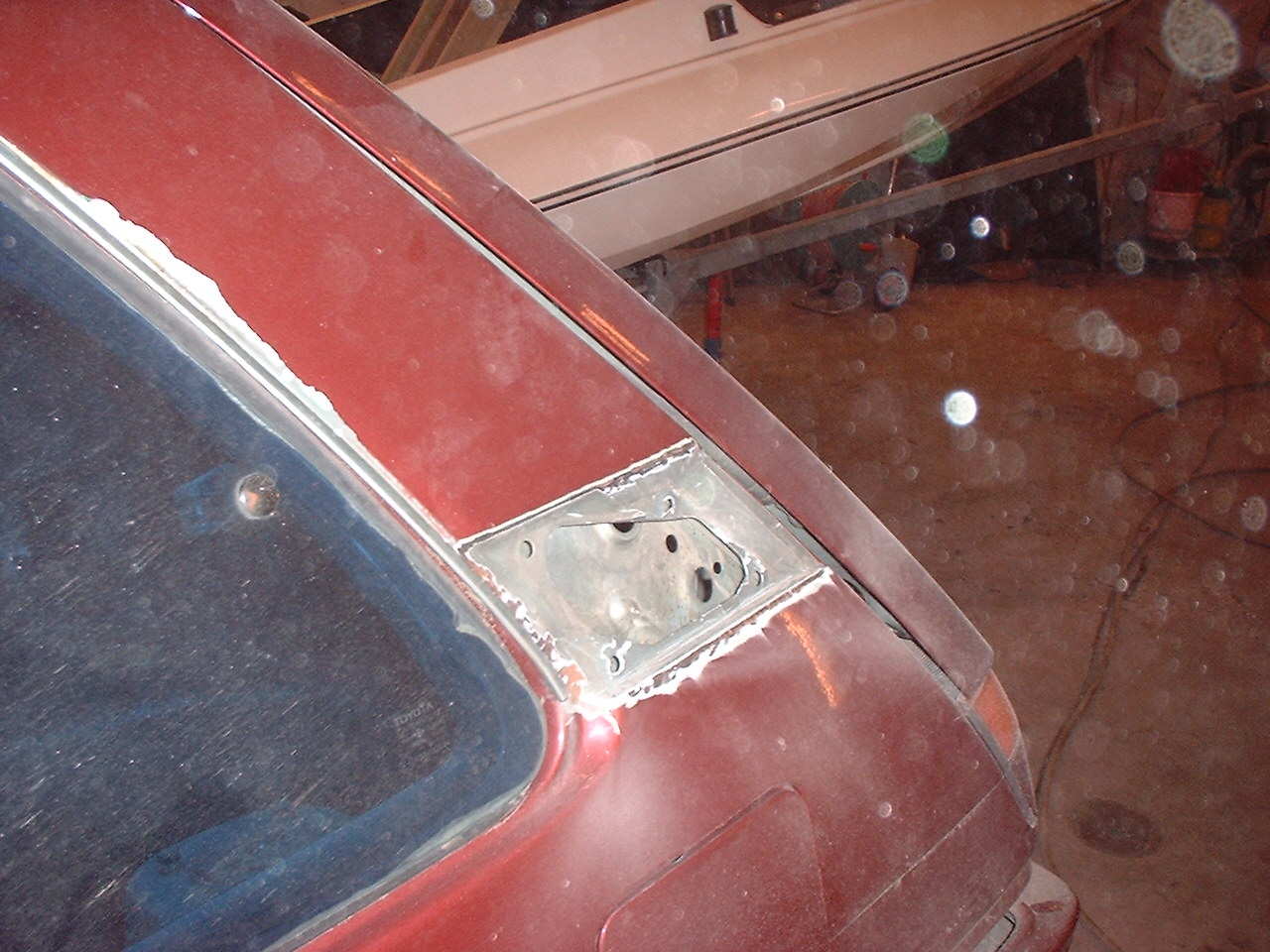 Før sveising av luftinga som er bak