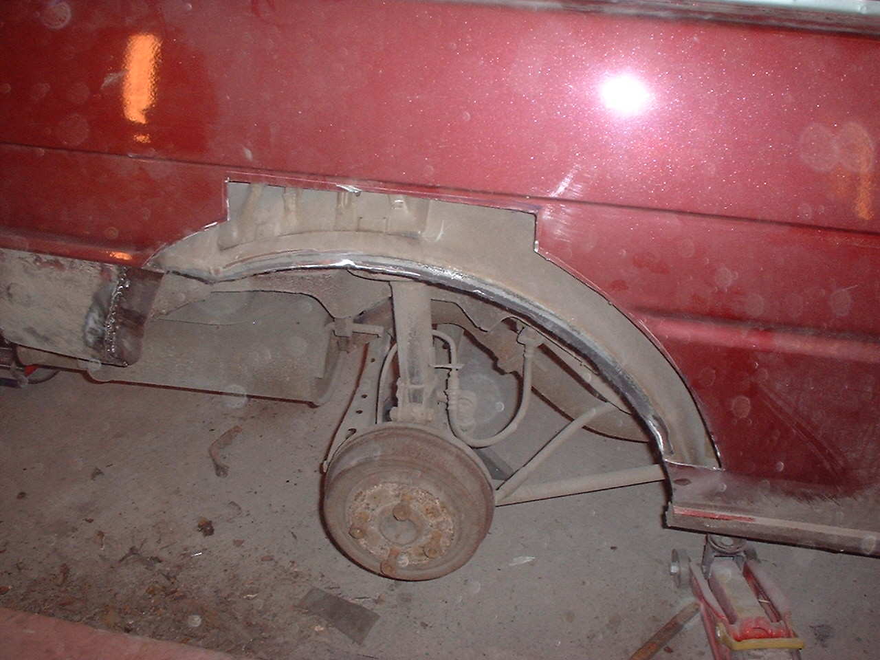 Fjernet den orginale hjulbua