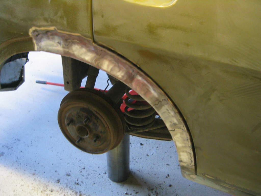 Her er alle bitene innsveisa, og ferdig slipt.