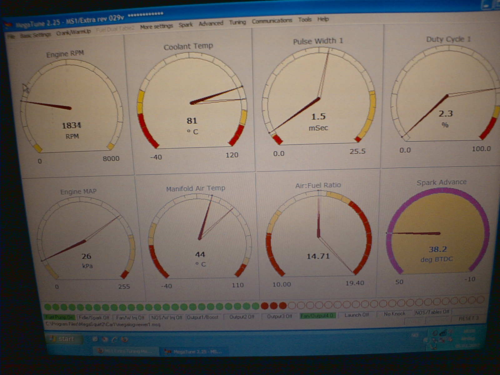 Lambda verdier er blitt meget akseptable på cruising. :-) er vel faktisk en smule pådrag også på dette screenshotet.