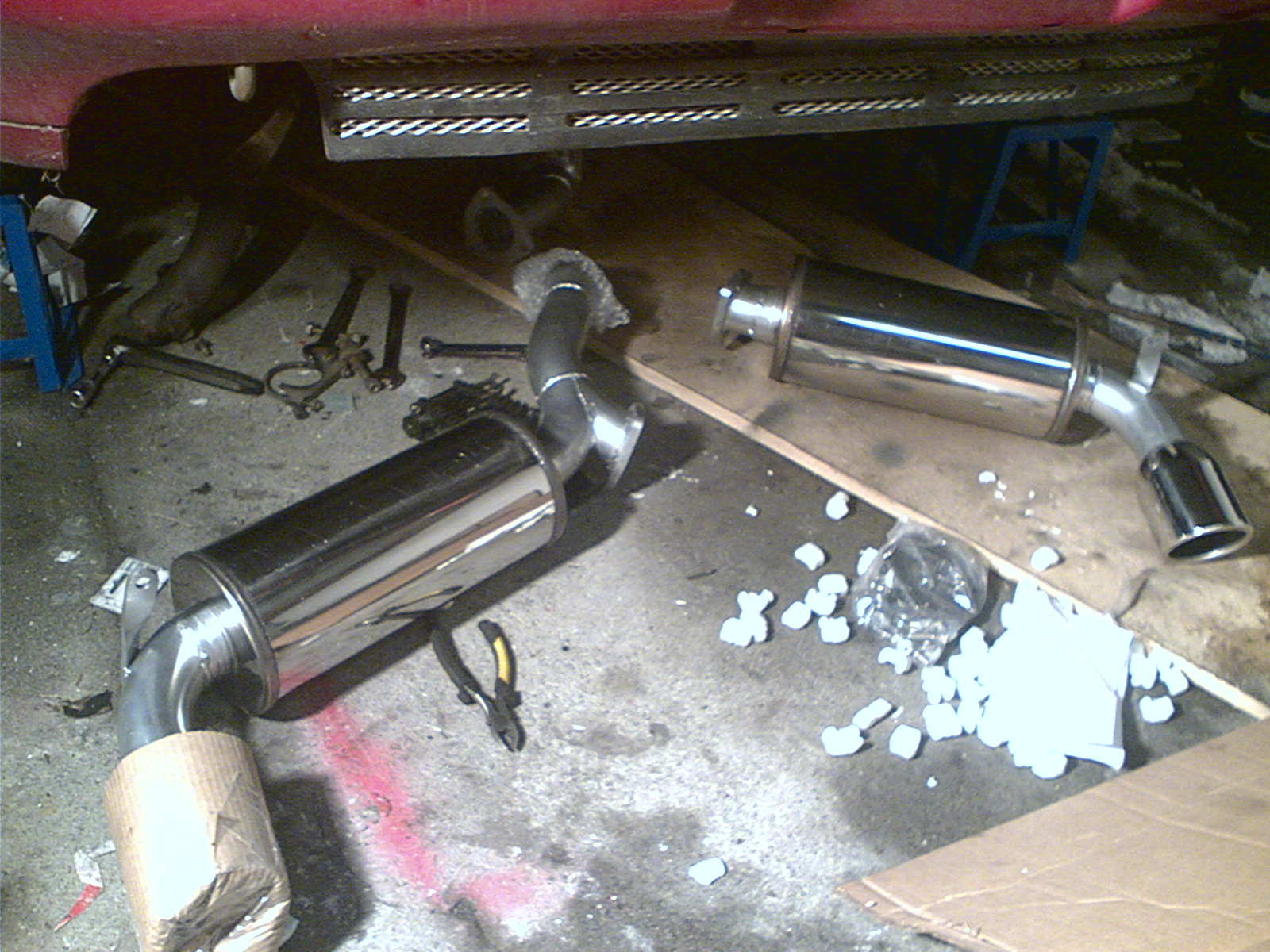 Så var det bare å begynne å sette på det nye anlegget.