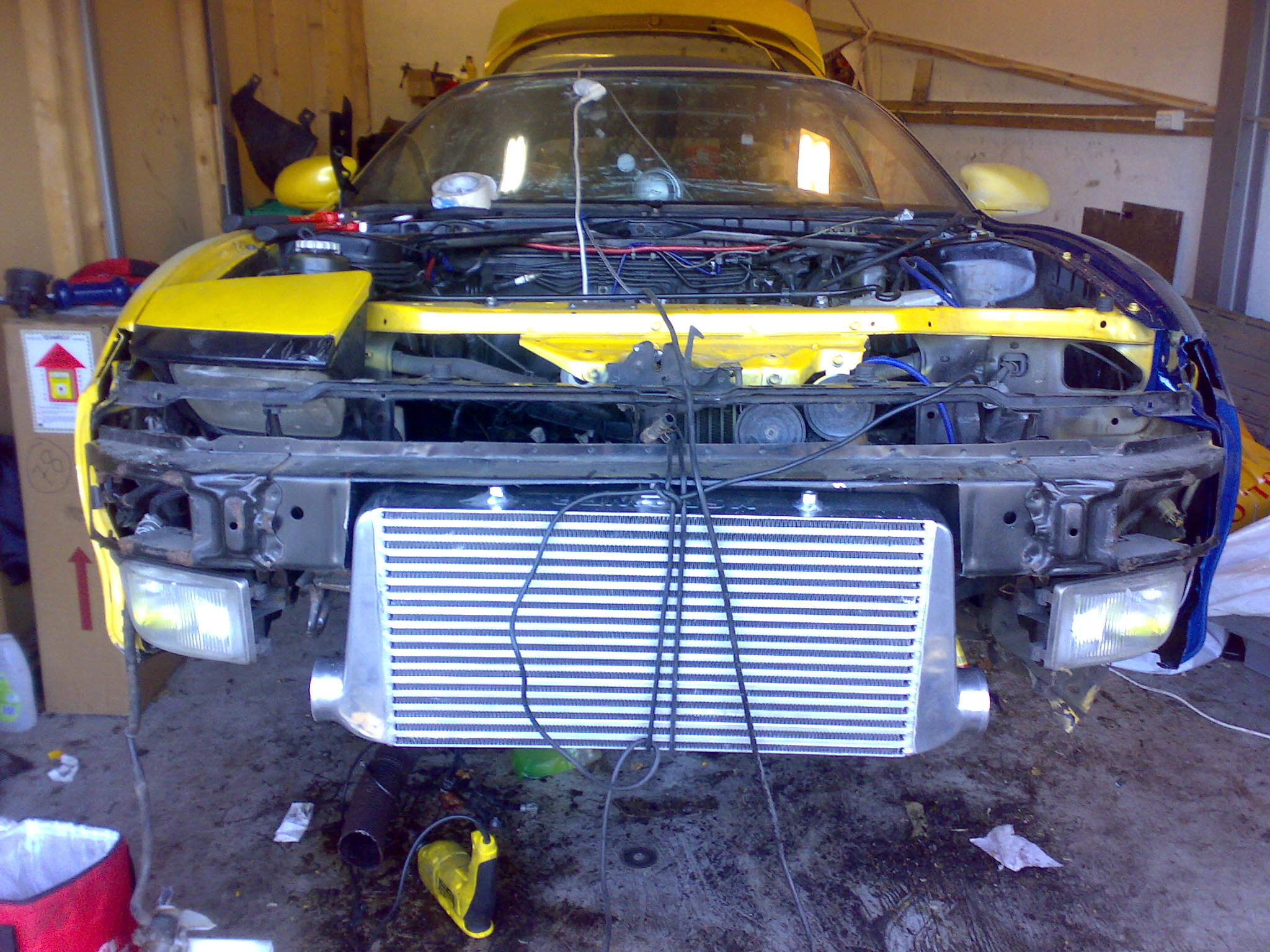 Prøvemontering av ny intercooler