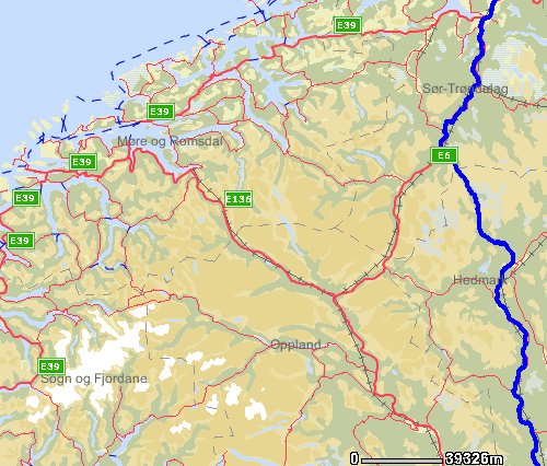 Ruta kolonnen kjører
