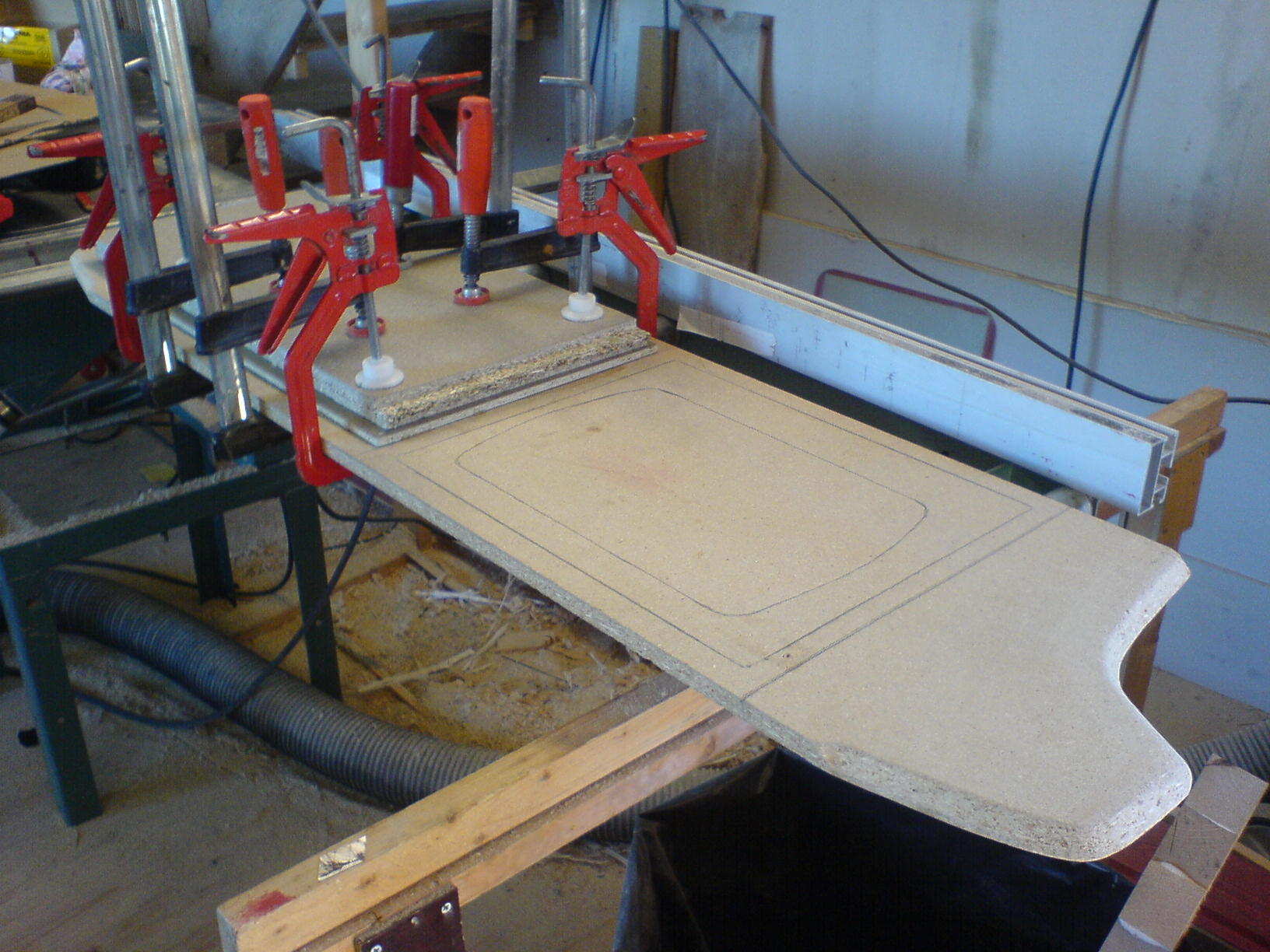 Forsterking av frontplate til subkasse delen :)