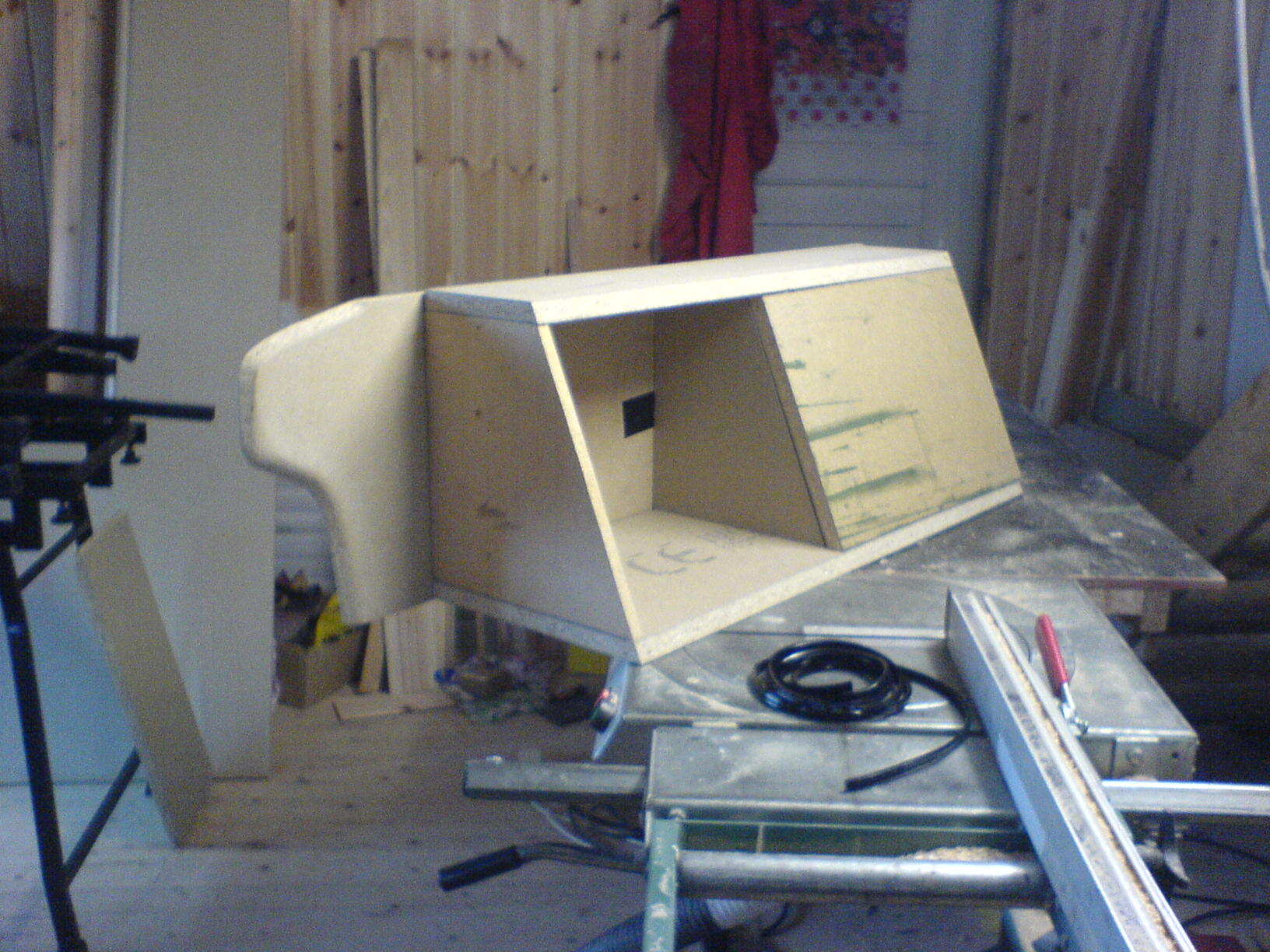 Prøvemontering av alle delene