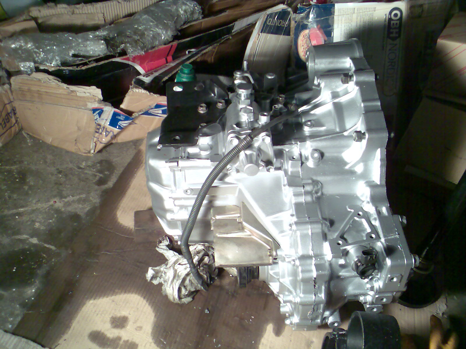 Kassen klar til montering på motor