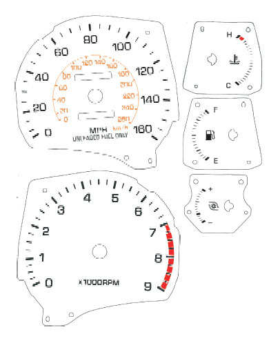 Forhåndsvisning av instrumentene til mr2 mk2 turbo