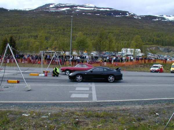 Før start. Aner ikke hva slags amerikansk børse som kjører på høyre banen.