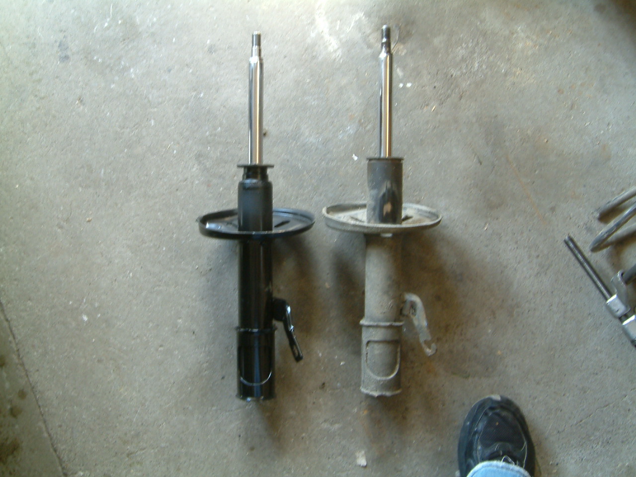 gammel vs. ny demper