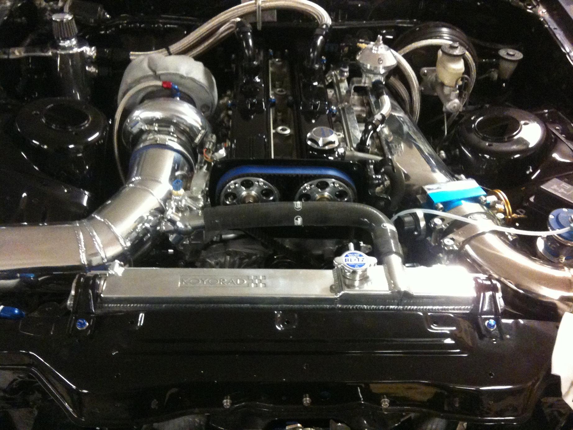 Catchtank på plass med slanger