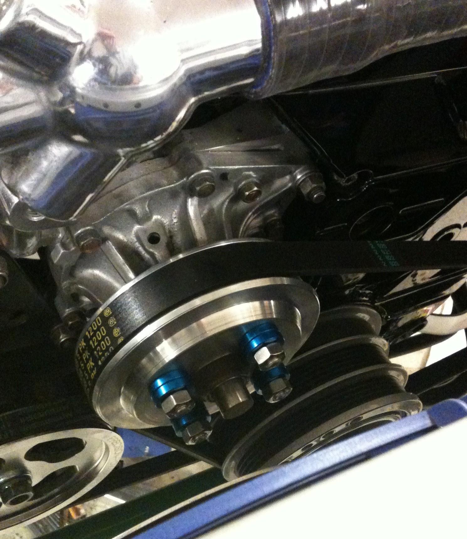 Nytt cnc maskinert reimhjul til vannpumpa