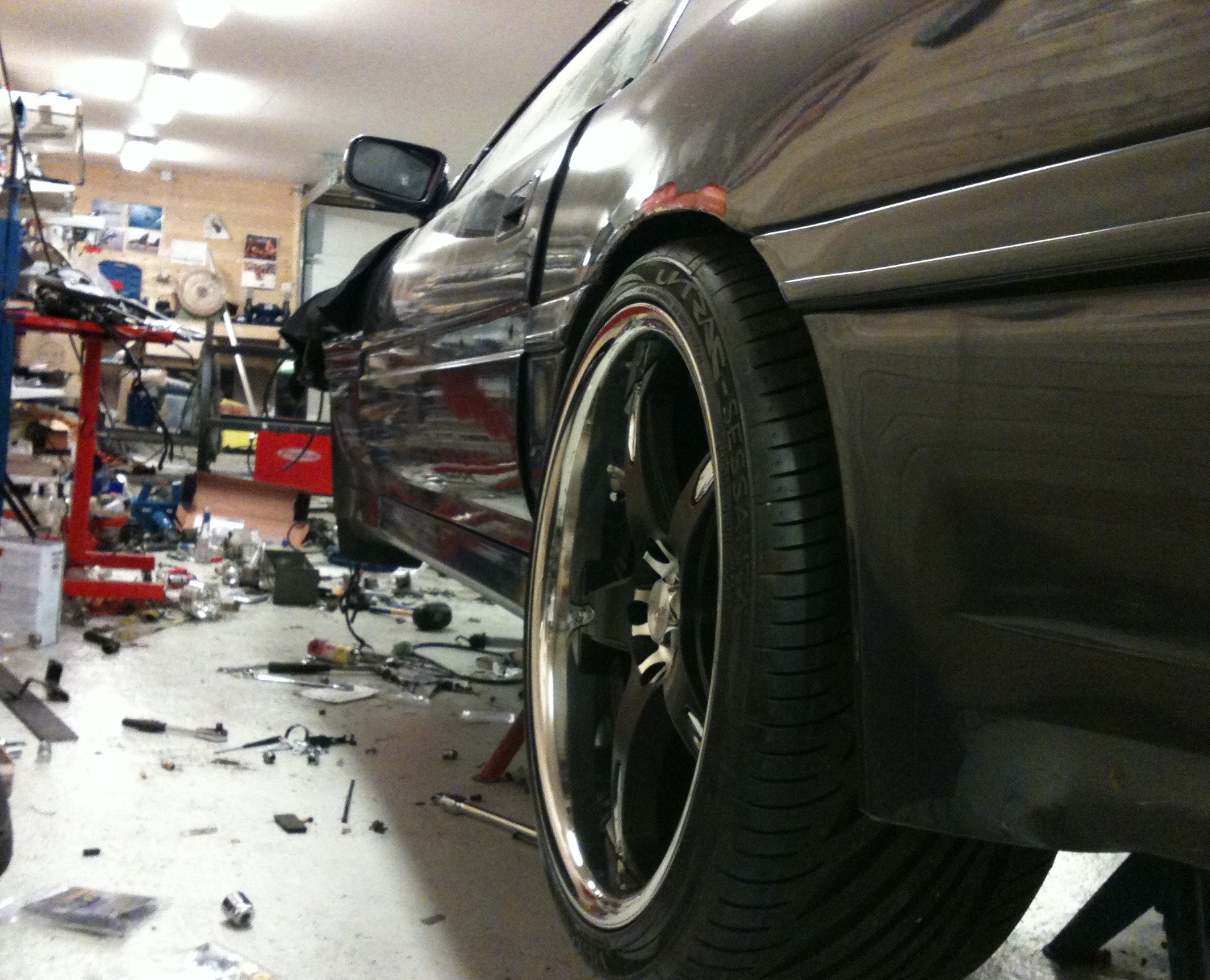 Fant en del sparkel seff når jeg bredda bak på v side