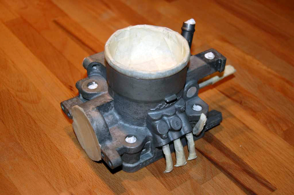 Da var også inntaket ferdig plastra og klar for lakking