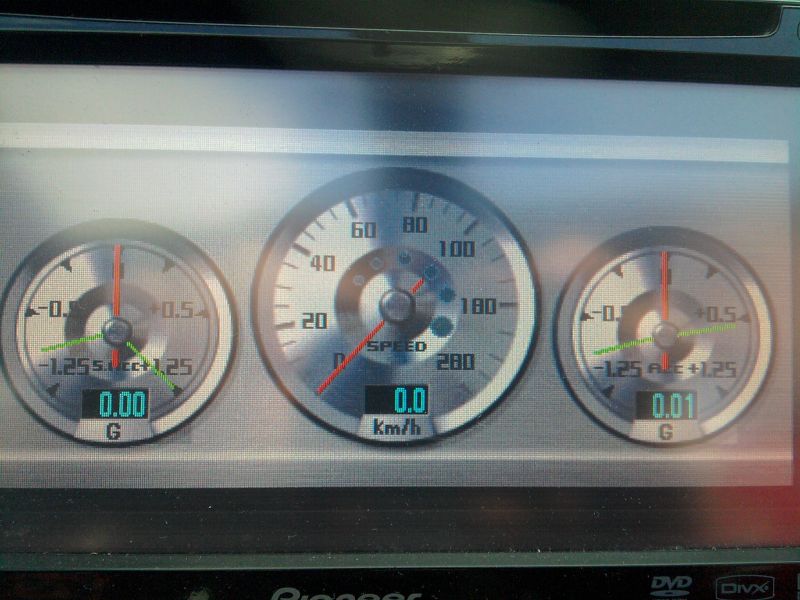 Sidelengs G er den til venstre, akselerasjon er den til høyre :P