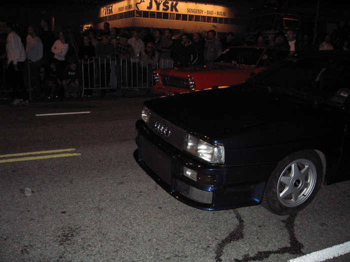 Urquattro med en sinnsykt stor intercooler.. og den gikk deretter.. FORT
