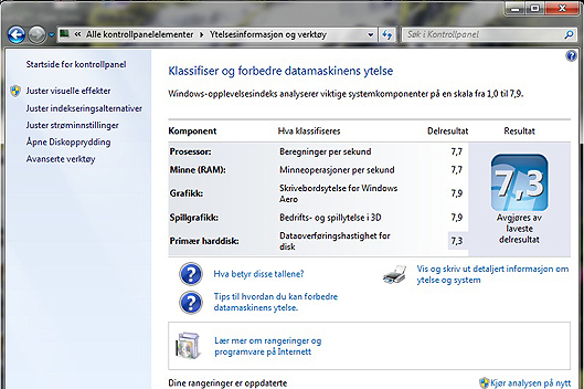 SSD Disken som gir laveste resultat.