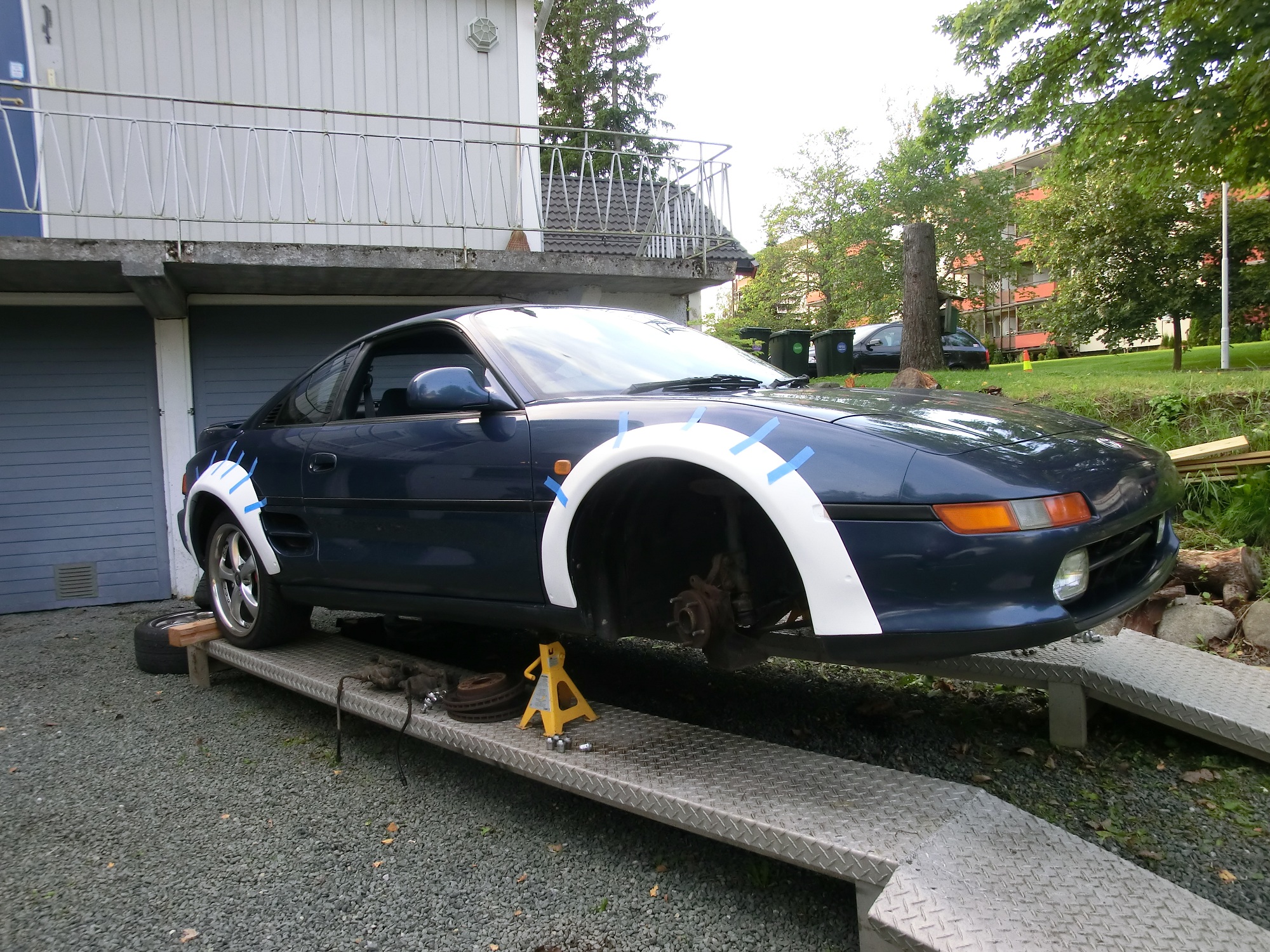 Prøvemontering av Abflug fender flares