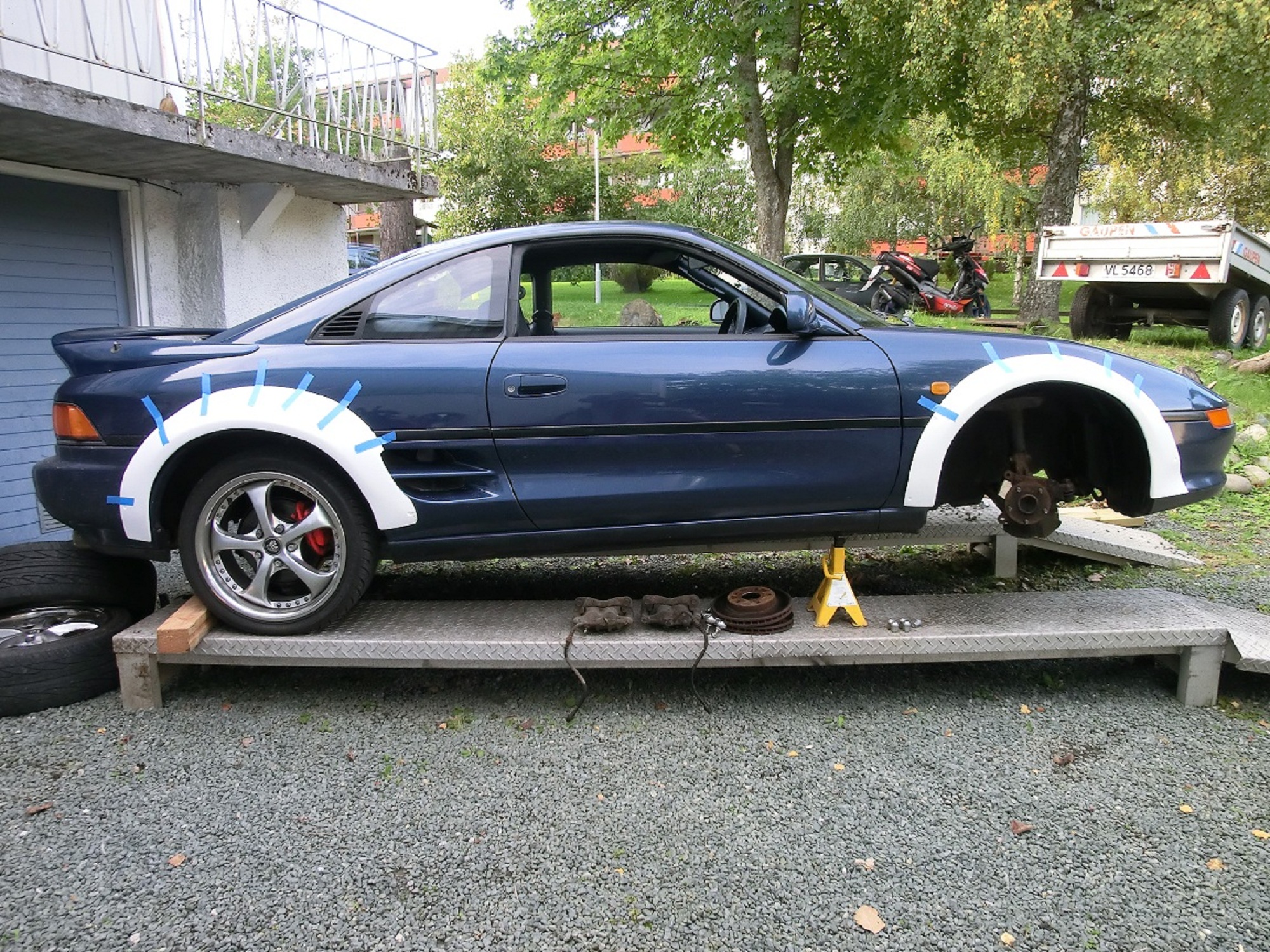 Prøvemontering av Abflug fender flares