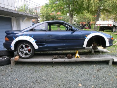 Prøvemontering av Abflug fender flares