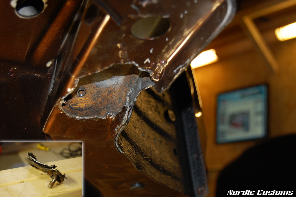 Litt uheldig med det ene festet under - her må det på ei ny plate ser det ut til.