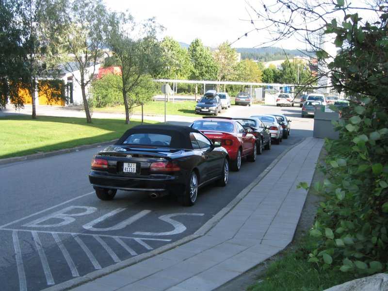 parkering utenfor tyholttårnet (såklart i bussfeltet)