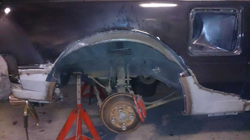 Innerhjulbue før oppbygging.