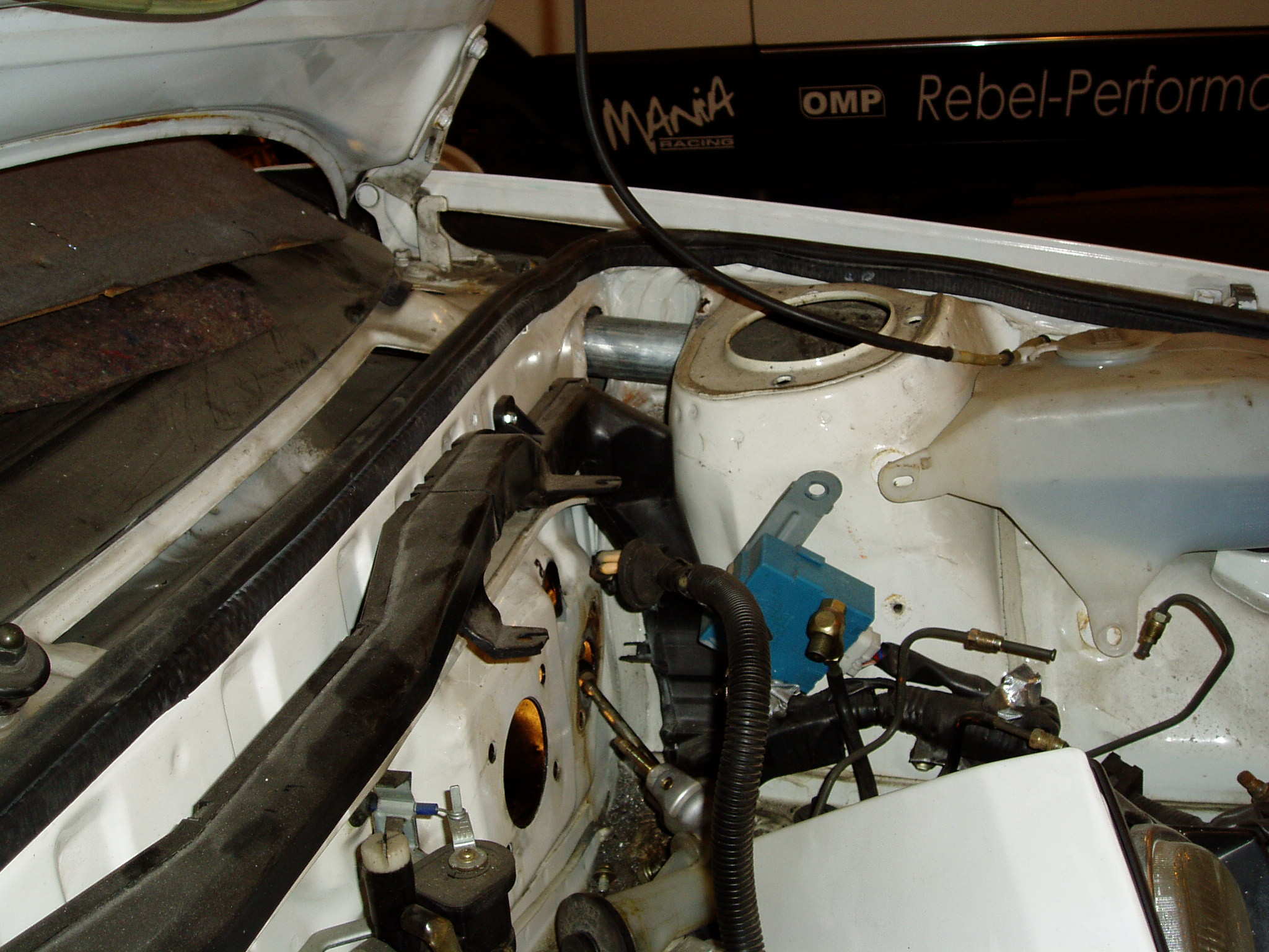 Røret som kommer fra cupèn og skal sveises fast i tårnet